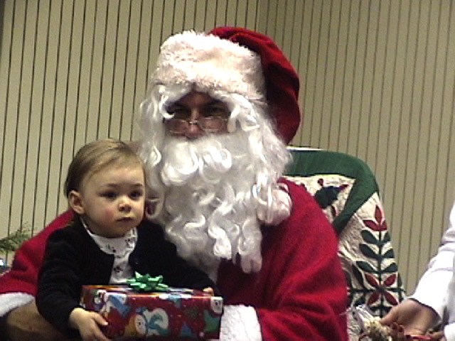 Jenna with Santa still